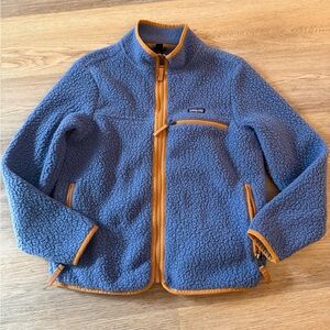 Patagonia Blue and Orange Fleece Jacket